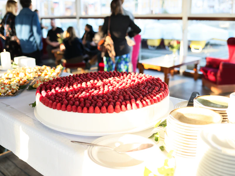 Corporate catering setup for a business event