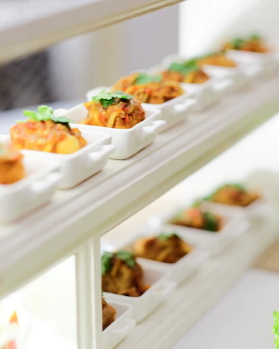 Elegantly plated canapés