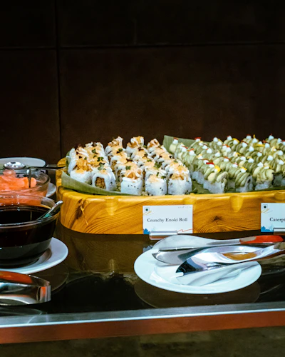 Modern buffet spread